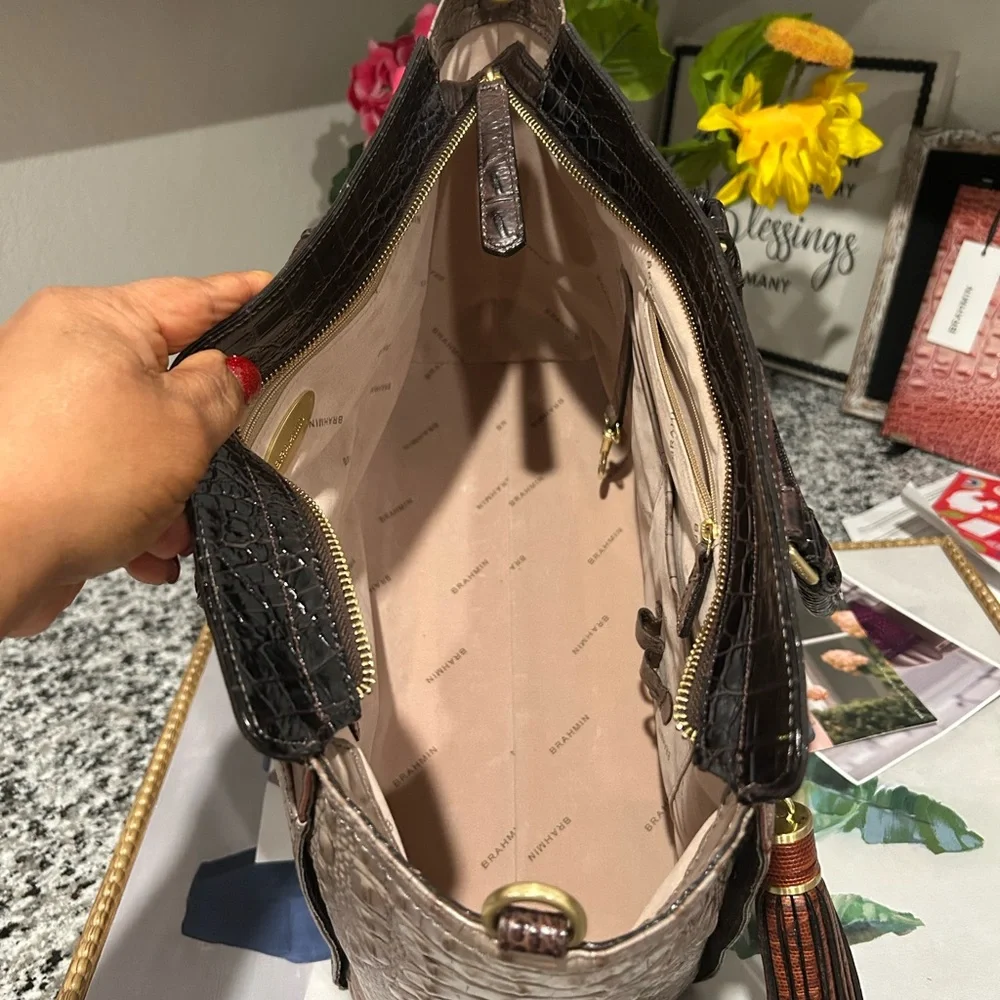 Brahmin Osprey Tri-Texture Anna Satchel